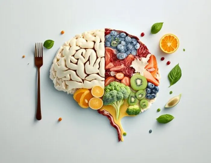 Image of human brain and food - brainfood Image of human brain and food - brainfood